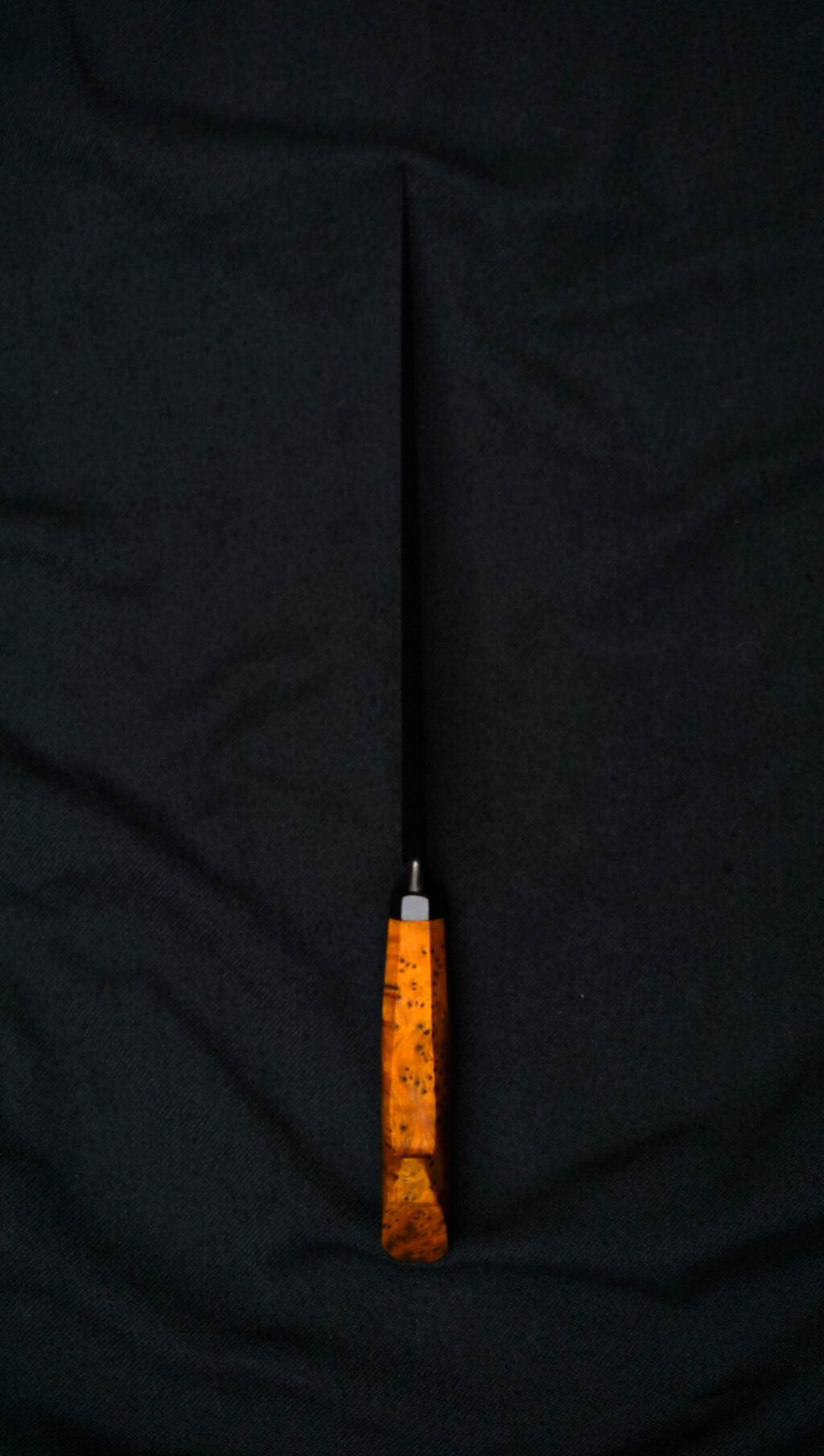 Chef knife 22 cm. 26c3 honyaki. Cheeseburl, copper.