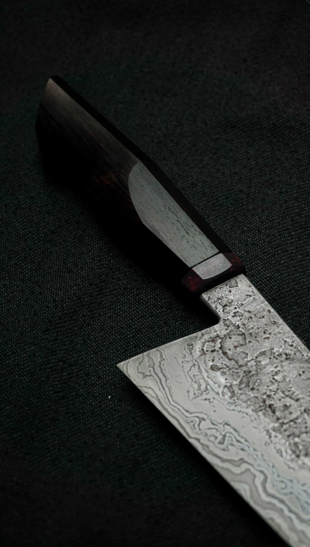 Damascus chef knife 245 mm. Blackwood.